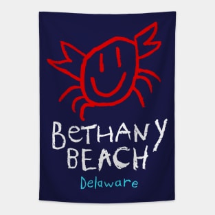 Bethany Beach Happy Crab Tapestry