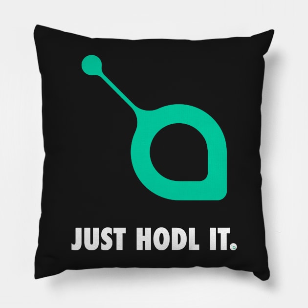 Just Hodl It : Siacoin Pillow by CryptoTextile