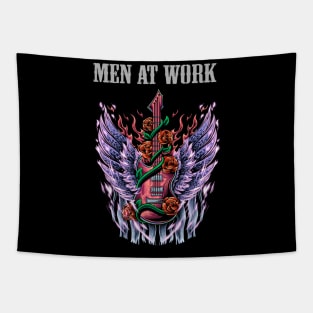 WORK AT THE MEN BAND Tapestry