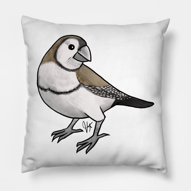 Bird - Finch - Owl Finch Pillow by Jen's Dogs Custom Gifts and Designs