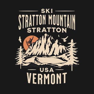 Stratton Mountain ski and Snowboarding Gift: Hit the Slopes in Style at Stratton, Vermont Iconic American Mountain Resort T-Shirt