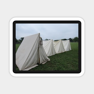 4 White Tents Magnet