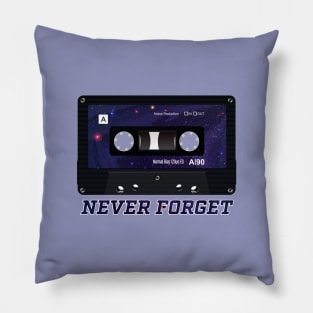 Cassette Audio Mix Tape Never Forget Nostalgic 1990s Pillow