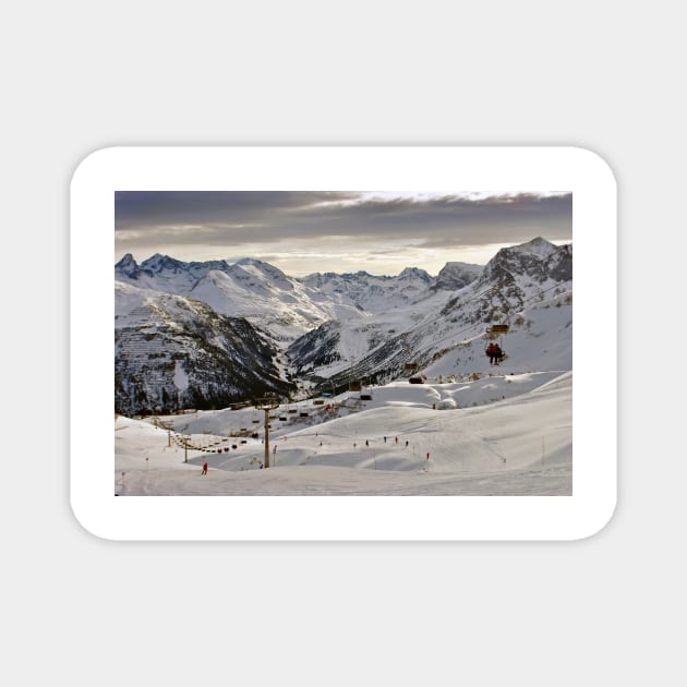 Lech Zurs am Arlberg Austrian Alps Austria Magnet by Andy Evans Photos