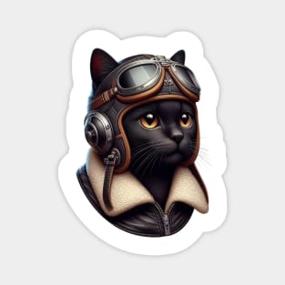 Pilot Cat Magnet