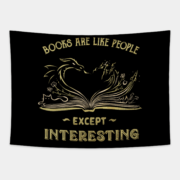 Books Are Interesting Tapestry by kg07_shirts