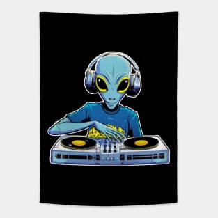 Tekno DJ Alien Rave Vinyl Tapestry