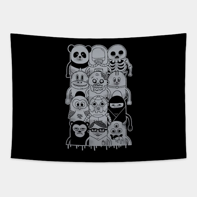 Famous Characters Tapestry by eriksandisatresa