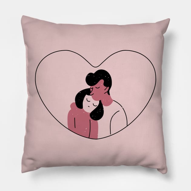 Cute Couple Pillow by Wlaurence