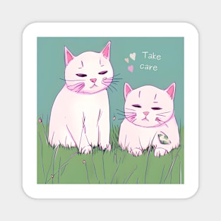 Two cats in love Magnet