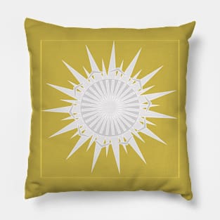 Golden Sun Pattern Pillow