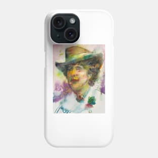 OSCAR WILDE watercolor portrait .33 Phone Case