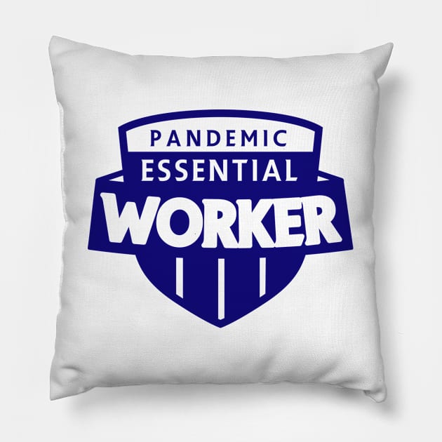 Essential Worker Badge Pillow by edmproject