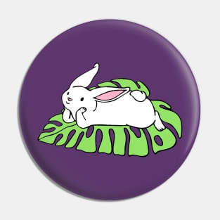 Monstera Leaf Bunny II Pin