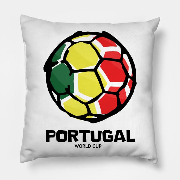 Portugal Football Country Flag Pillow by KewaleeTee