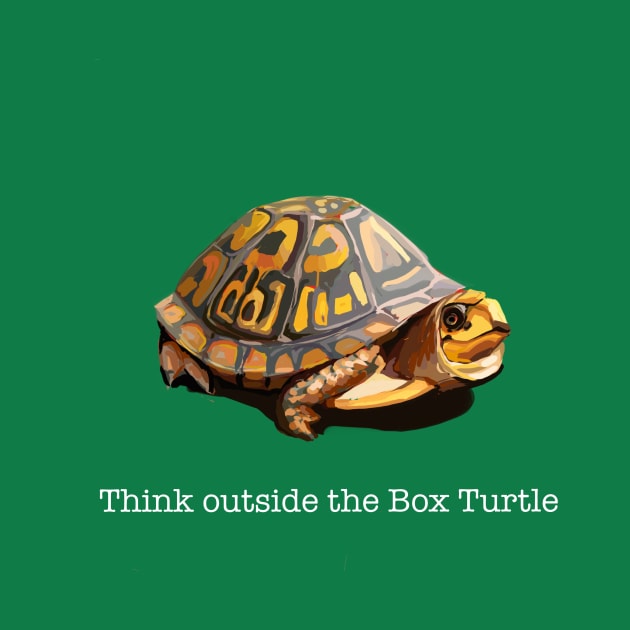 Think outside the box turtle by Sunhat Bird