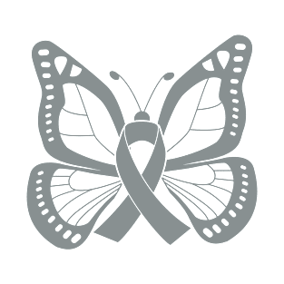 Gray Butterfly Awareness Ribbon T-Shirt