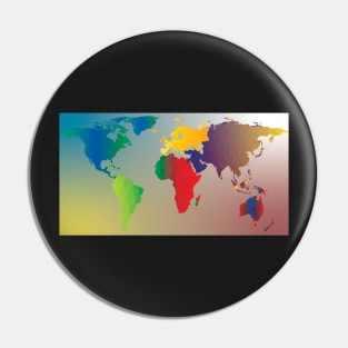 Abstract map of the world Pin