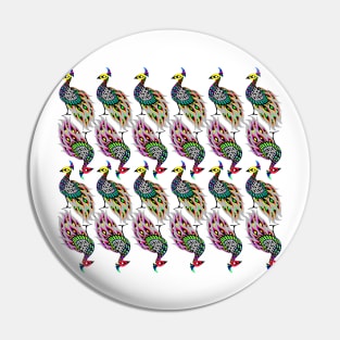 peacock pattern in royal feather ecopop Pin