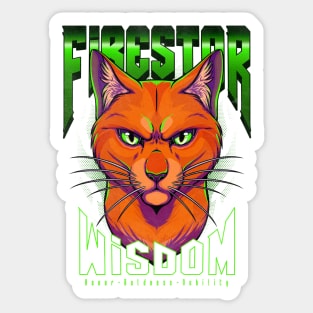 Firestar Warriors Headshot Sticker for Cat Lovers & Warrior Cats