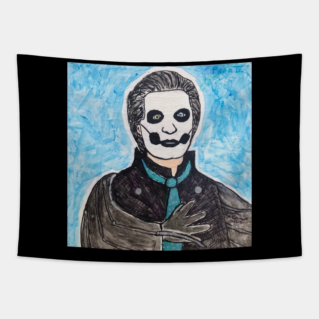 Ghost Papa Emeritus IV Tapestry by AnitaLMcCormick