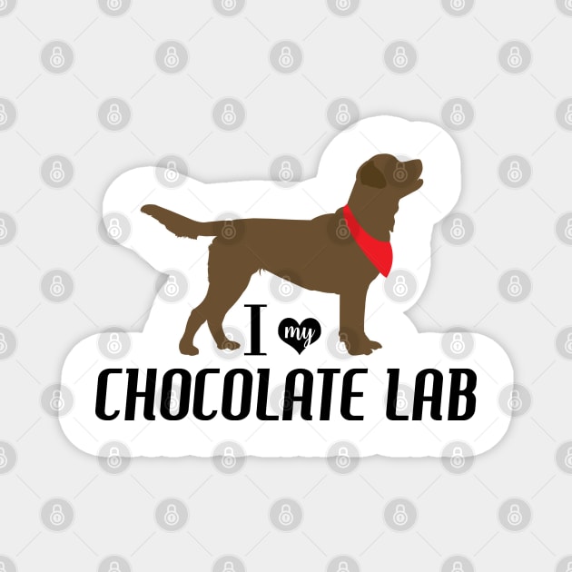 I love my Chocolate Lab Labrador Retriever Pattern Brown Labs Magnet by JessDesigns