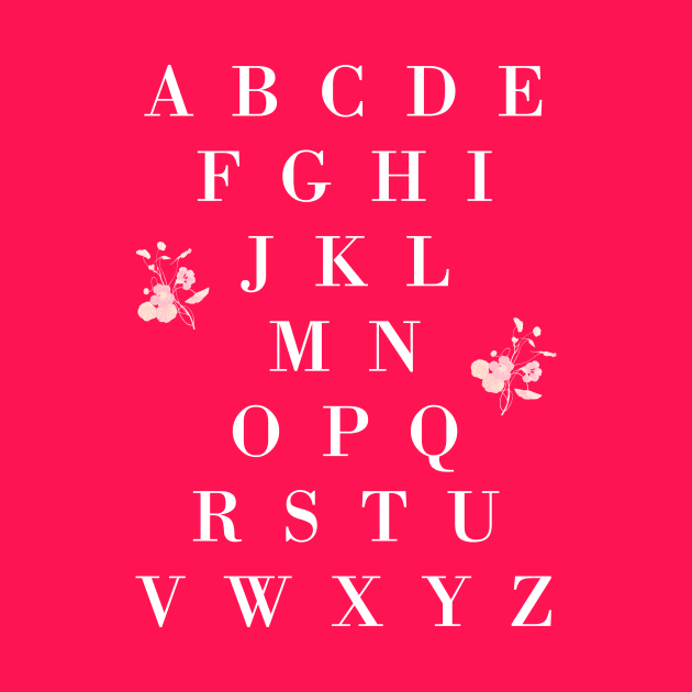 English Alphabet with Flowers by TheDaintyTaurus