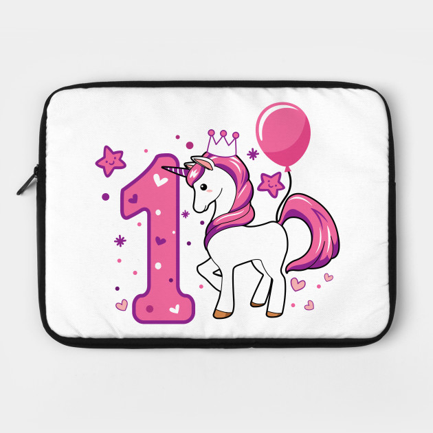 First Birthday Girls Horse 1st 1 Girl Daughter Niece Cute Sweet One Year Old Mug Sticker Pillow Gifts Ideas First Birthday Girl Laptop Case Teepublic