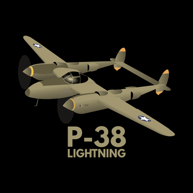 WW2 P-38 Lightning Airplane by NorseTech