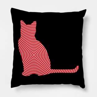 Cat Line Art Pillow