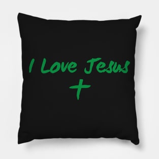 I Love Jesus (green) Pillow