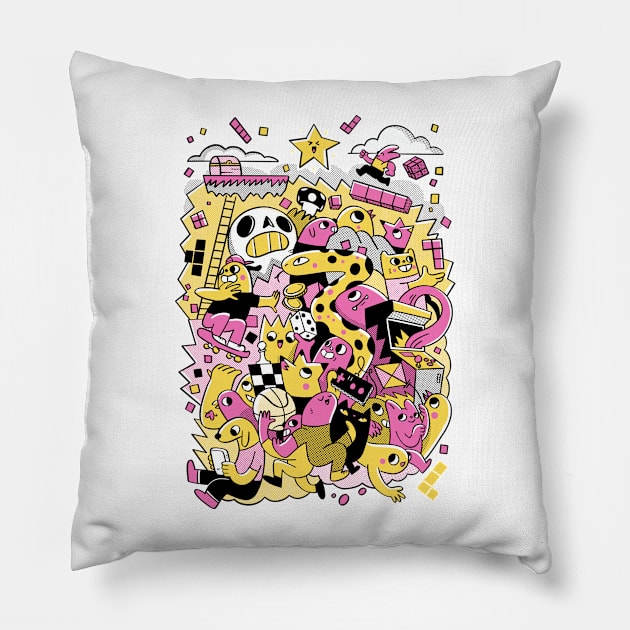 Fun & Games Pillow by geolaw