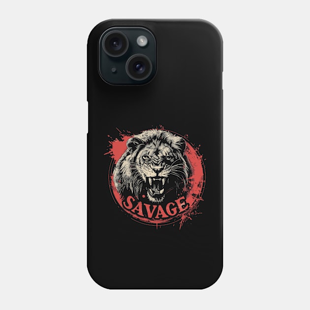 Savage Lion Phone Case by UrbanLifeApparel