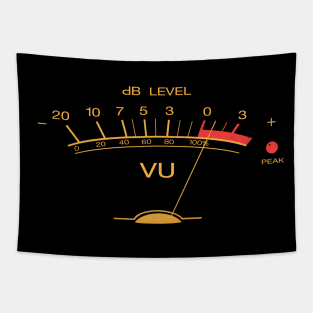 Volume VU Meter Vintage Audio Engineer Recording Studio Gear Head Musician Guitar Shirt Tapestry