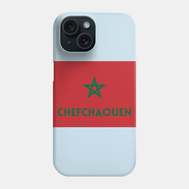 Chefchaouen City in Moroccan Flag Phone Case by aybe7elf