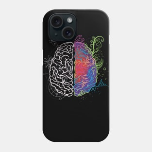 Brain Left Right Art Physical Phone Case