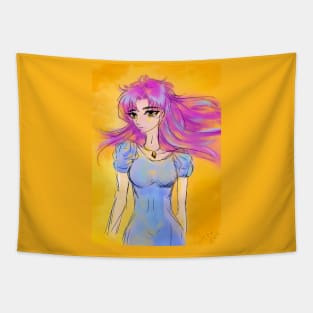 Sunset Girl Tapestry