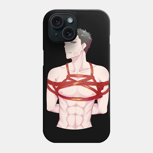 Manga Shibari Bondage Boy Phone Case by ShibariZone