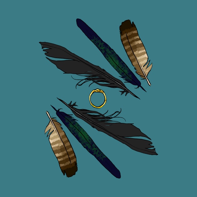 feathers with a ring by hetta