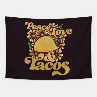 Peace Love and Tacos Tapestry