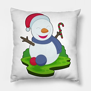 Snowman Christmas Candy cane Pillow