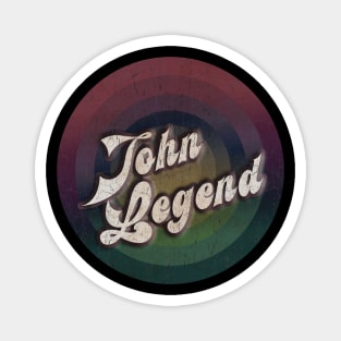 retro vintage circle John Legend Magnet