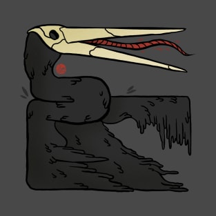 Undead Crane, Skull Bird T-Shirt