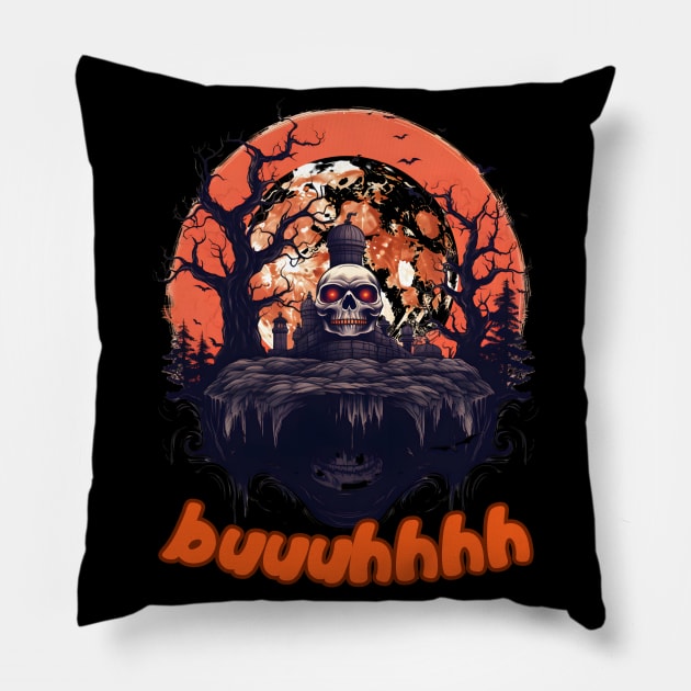 Buuhhhh-Halloween Haunt Pillow by NedisDesign