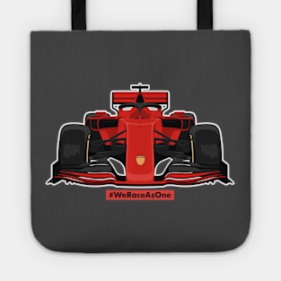Formula car one 1 f we race as one red racing Tote