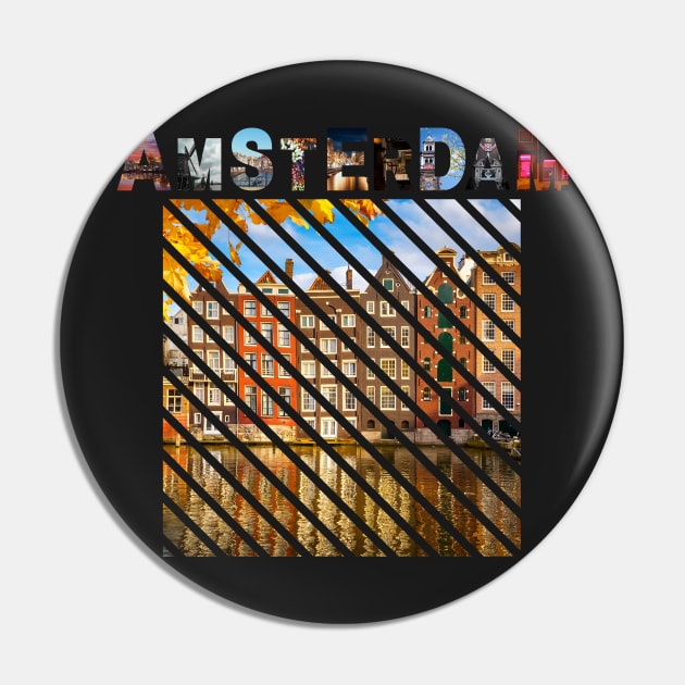 Amsterdam Skyline Pin by DarioNelaj