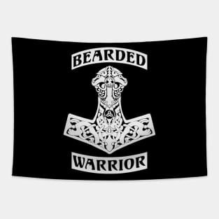 Bearded Warrior {white} Tapestry