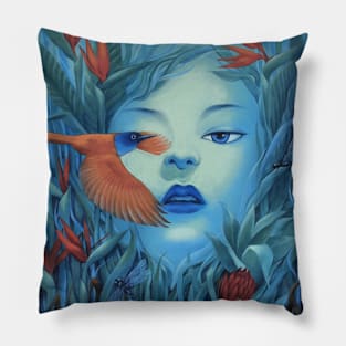 Women in the garden Pillow