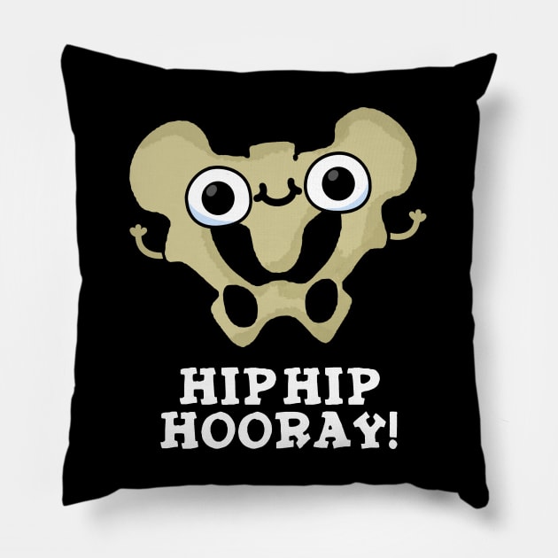 Hip Hip Hooray Cute Anatomy Pun Pillow by punnybone