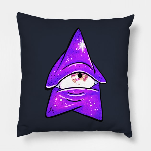 The Purple Cosmic Mushroom Pillow by Lisastle